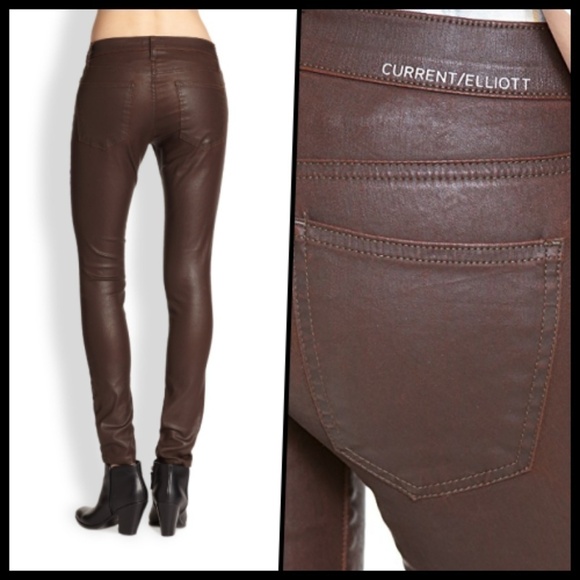 Current/Elliott Brown The Ankle Skinny Coated 25 - Picture 2 of 6